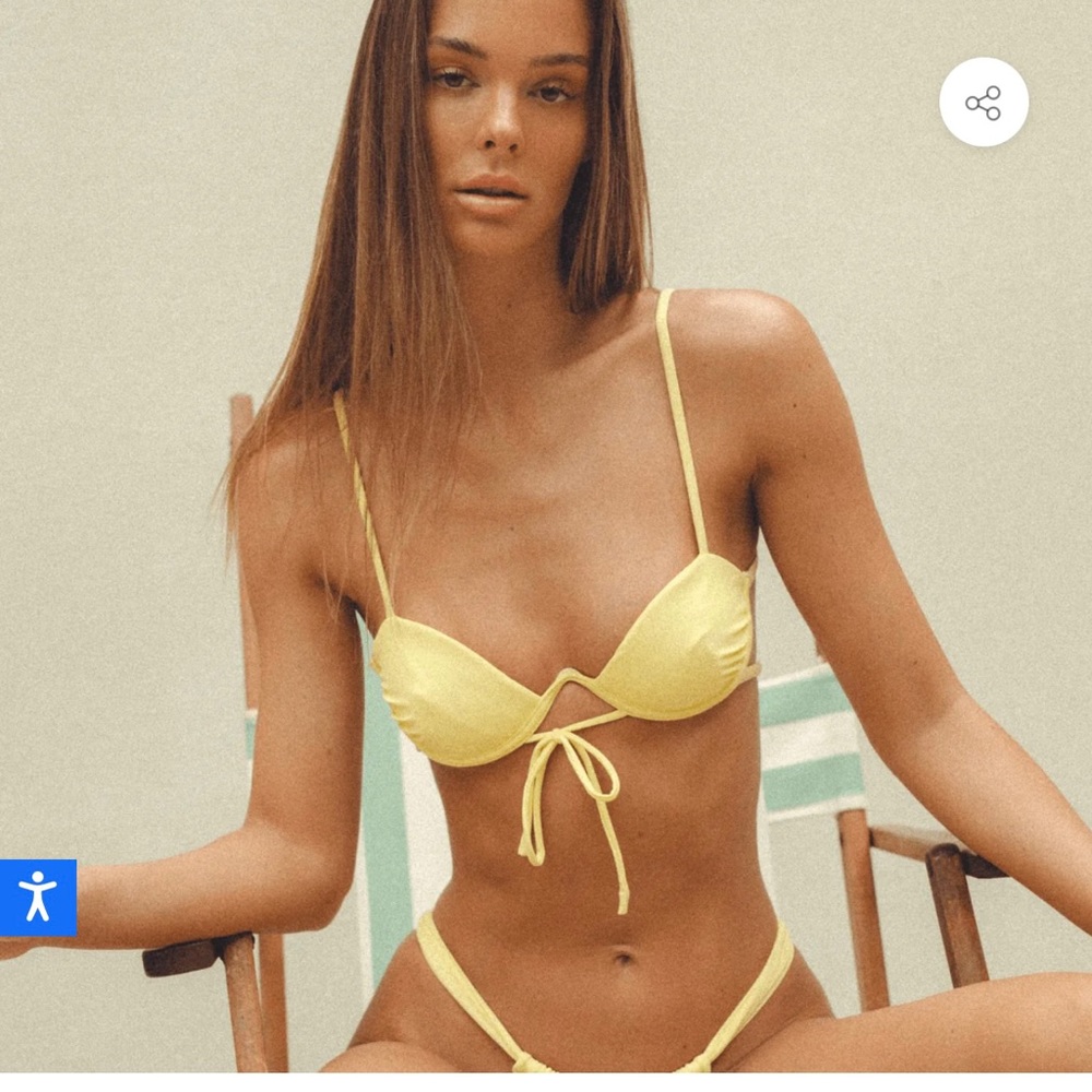 MONTCE Yellow Pastel Padded Elany Bikini Top XS